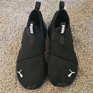 Puma Black Slip-On Sneakers